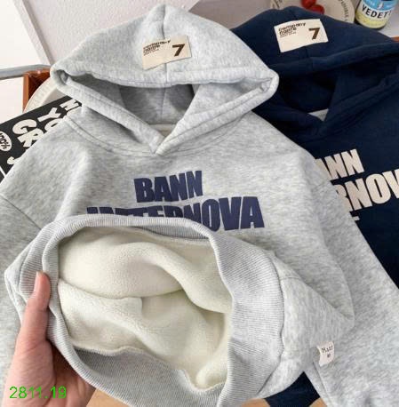 25HA2811.19 - ÁO NỈ HOODIE LÓT LÔNG BÉ TRAI
