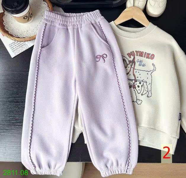 25HA2811.08 - QUẦN NỈ THÊU NƠ BÉ GÁI SIZE ĐẠI