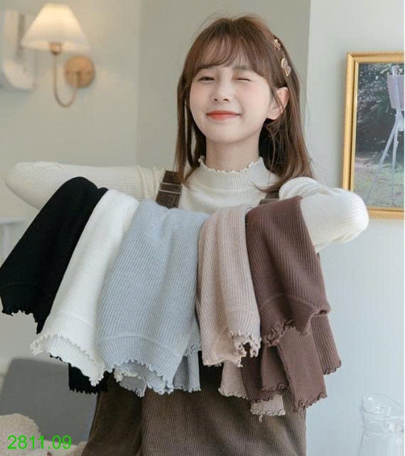 25HA2811.09 - ÁO LEN CỔ BÈO NỮ