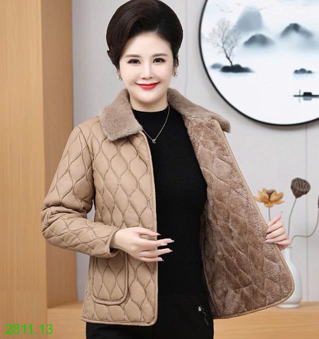 25HA2811.13 - ÁO DA LÓT LÔNG TRUNG NIÊN