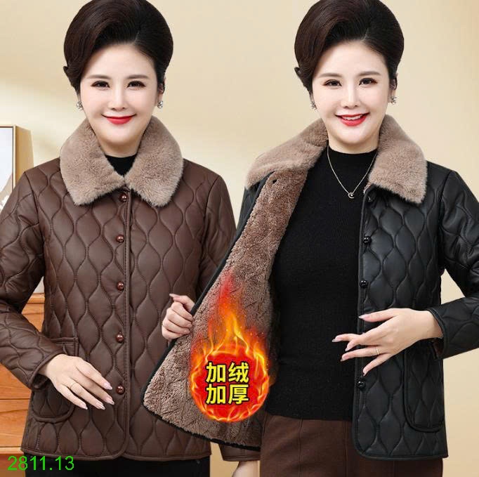 25HA2811.13 - ÁO DA LÓT LÔNG TRUNG NIÊN
