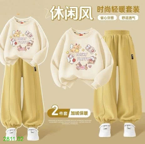 25HA2811.02 - BỘ NỈ BÉ GÁI SIZE ĐẠI