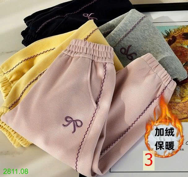 25HA2811.08 - QUẦN NỈ THÊU NƠ BÉ GÁI SIZE ĐẠI