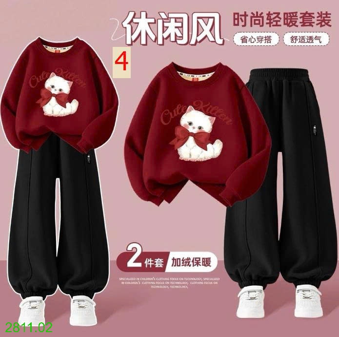 25HA2811.02 - BỘ NỈ BÉ GÁI SIZE ĐẠI