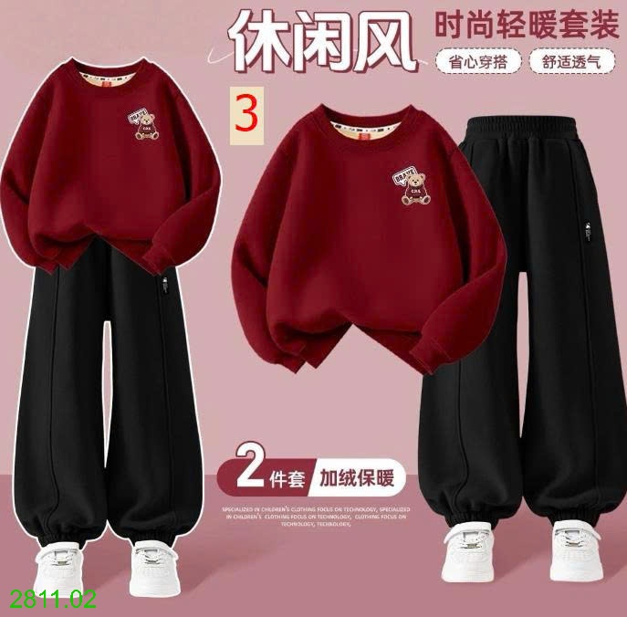 25HA2811.02 - BỘ NỈ BÉ GÁI SIZE ĐẠI