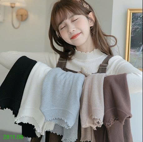 25HA2811.09 - ÁO LEN CỔ BÈO NỮ
