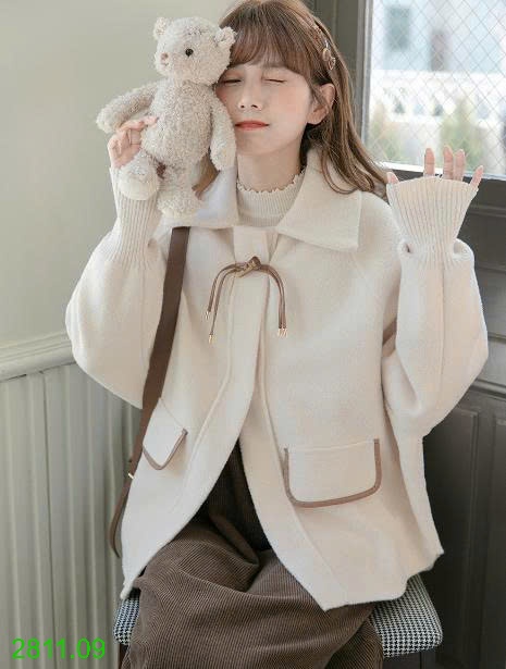 25HA2811.09 - ÁO LEN CỔ BÈO NỮ