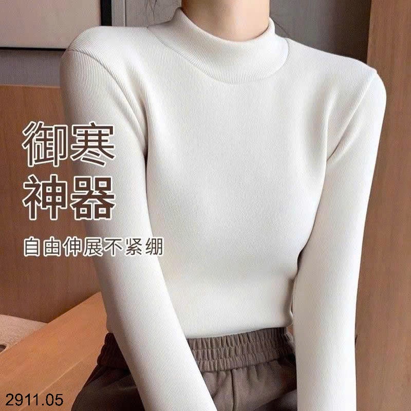 25HA2911.05 - ÁO NỈ CỔ LỌ LÓT LÔNG SIÊU ẤM CHO NỮ