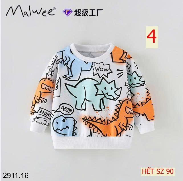 25HA2911.16 - ÁO NỈ DA CÁ MALWEE CHO BÉ