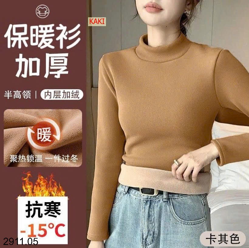 25HA2911.05 - ÁO NỈ CỔ LỌ LÓT LÔNG SIÊU ẤM CHO NỮ