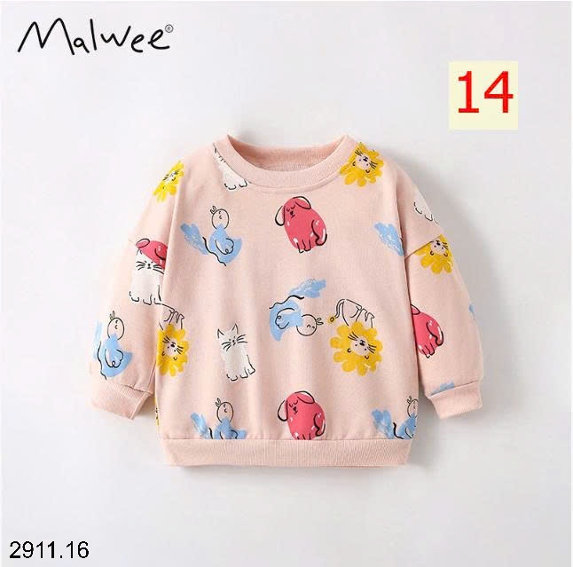 25HA2911.16 - ÁO NỈ DA CÁ MALWEE CHO BÉ