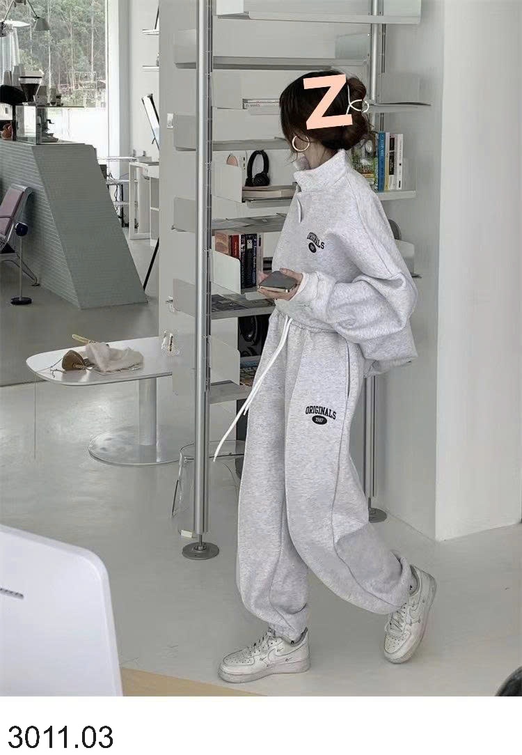 25HA3011.03 - SET BỘ NỈ THỂ THAO QUẦN JOGGER NỮ