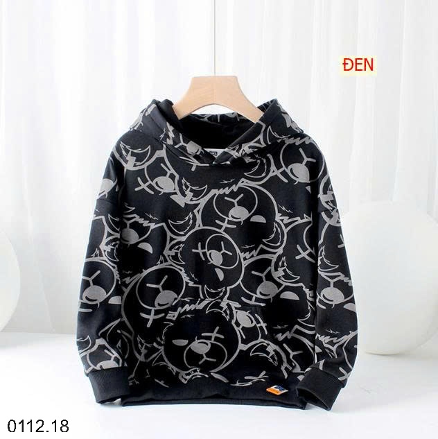 25HA0112.18 - ÁO HODDIE IN HÌNH GẤU SIZE ĐẠI AKL
