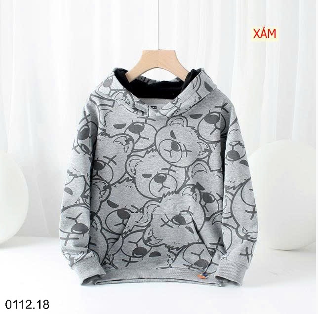 25HA0112.18 - ÁO HODDIE IN HÌNH GẤU SIZE ĐẠI AKL