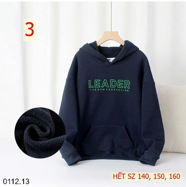 25HA0112.13 - ÁO NỈ HODDIE LÓT LÔNG BÉ TRAI HÃNG AKL