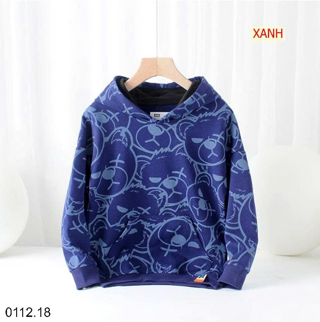 25HA0112.18 - ÁO HODDIE IN HÌNH GẤU SIZE ĐẠI AKL