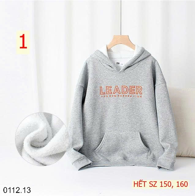 25HA0112.13 - ÁO NỈ HODDIE LÓT LÔNG BÉ TRAI HÃNG AKL