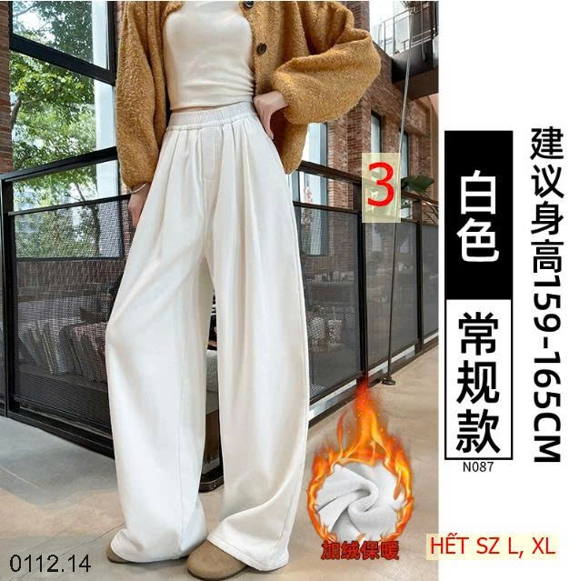 25HA0112.14 - QUẦN JEAN TENCEL ỐNG RỘNG LÓT LÔNG CHO NỮ