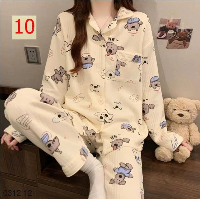 25HA0312.12 - BỘ PIZAMA MẶC NHÀ DÀY DẶN MÙA ĐÔNG
