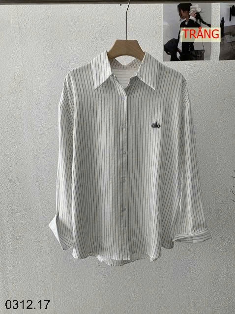 25HA0312.17 - ÁO SƠ MI KẺ CHO NỮ
