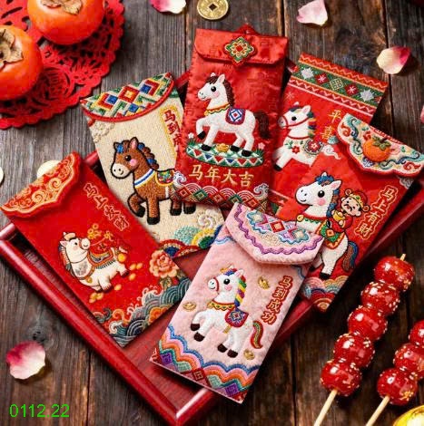 25HA0112.22 - SET 60 PHONG BAO LÌ XÌ HÌNH NGỰA