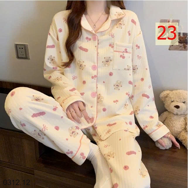 25HA0312.12 - BỘ PIZAMA MẶC NHÀ DÀY DẶN MÙA ĐÔNG