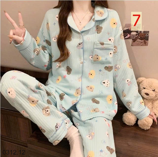 25HA0312.12 - BỘ PIZAMA MẶC NHÀ DÀY DẶN MÙA ĐÔNG