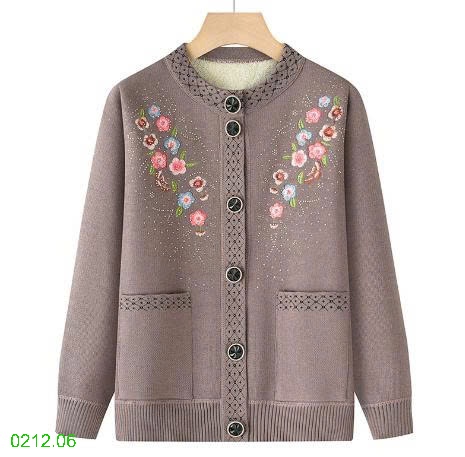 25HA0212.06 - CARDIGAN LÓT LÔNG DÀY CHO MẸ