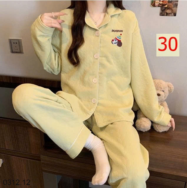 25HA0312.12 - BỘ PIZAMA MẶC NHÀ DÀY DẶN MÙA ĐÔNG