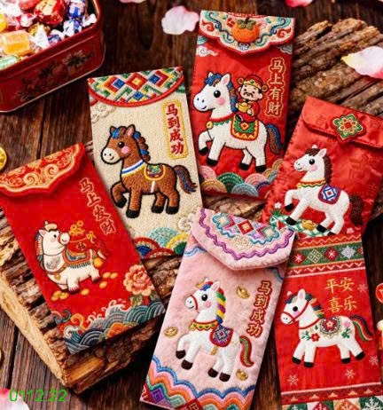 25HA0112.22 - SET 60 PHONG BAO LÌ XÌ HÌNH NGỰA