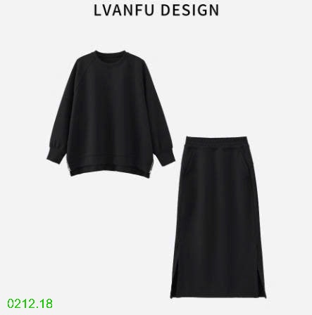 25HA0212.18 - SET VÁY NỈ ÁO KÉO KHÓA HÔNG