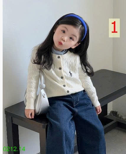 25HA0212.14 - ÁO CARDIGAN BÉ GÁI XINH YÊU
