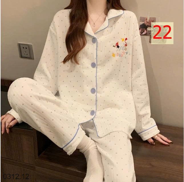 25HA0312.12 - BỘ PIZAMA MẶC NHÀ DÀY DẶN MÙA ĐÔNG