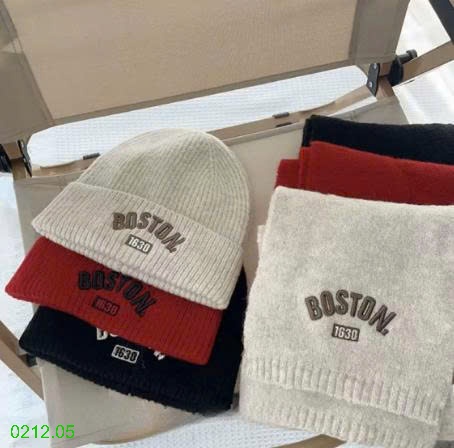 25HA0212.05 - SET KHĂN VÀ MŨ LEN BOSTON CHO BÉ
