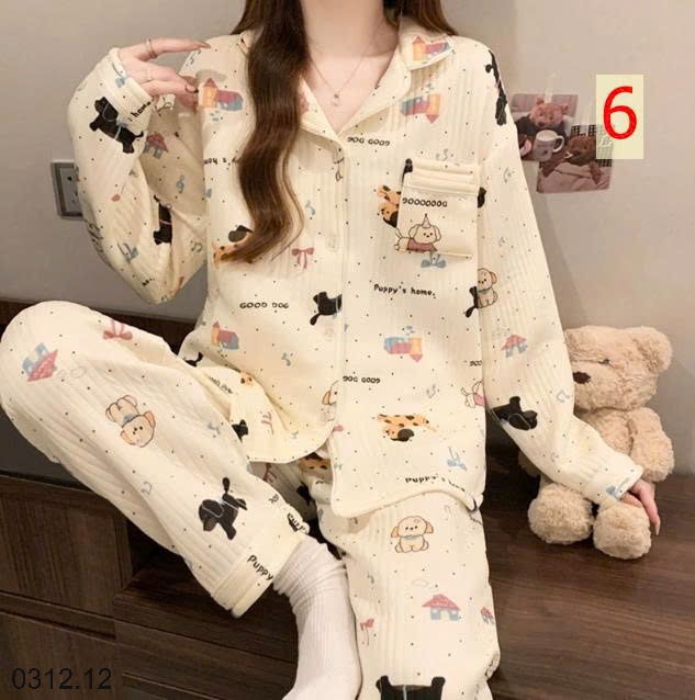 25HA0312.12 - BỘ PIZAMA MẶC NHÀ DÀY DẶN MÙA ĐÔNG