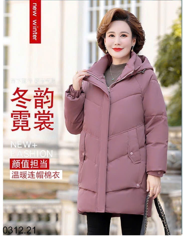 25HA0312.21 - ÁO KHOÁC PHAO DÁNG DÀI TRUNG NIÊN CHO MẸ