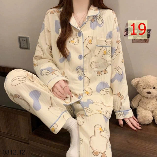 25HA0312.12 - BỘ PIZAMA MẶC NHÀ DÀY DẶN MÙA ĐÔNG