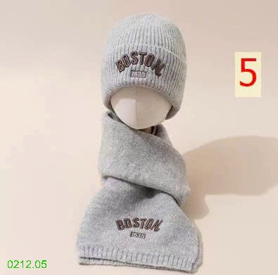 25HA0212.05 - SET KHĂN VÀ MŨ LEN BOSTON CHO BÉ