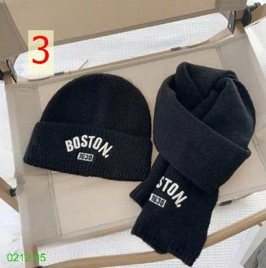 25HA0212.05 - SET KHĂN VÀ MŨ LEN BOSTON CHO BÉ