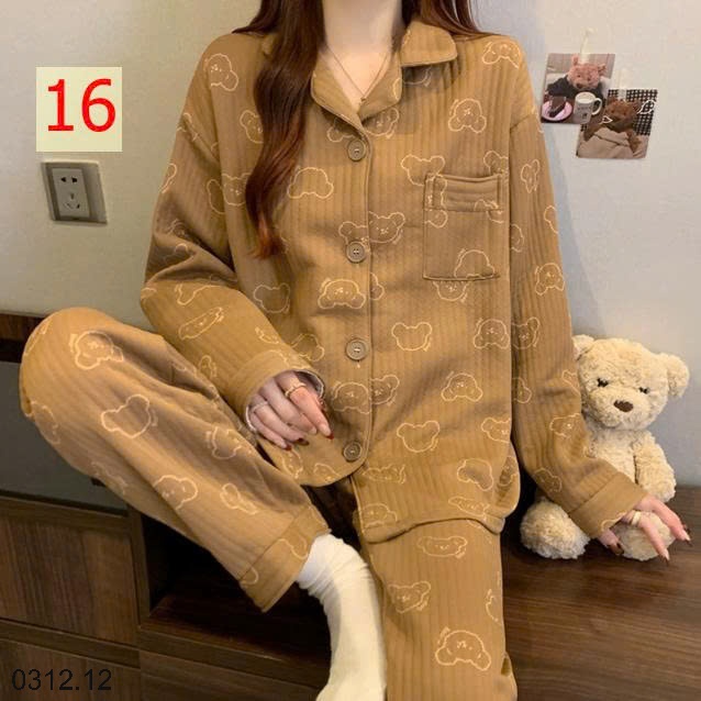 25HA0312.12 - BỘ PIZAMA MẶC NHÀ DÀY DẶN MÙA ĐÔNG