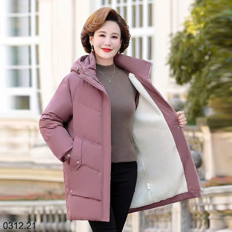 25HA0312.21 - ÁO KHOÁC PHAO DÁNG DÀI TRUNG NIÊN CHO MẸ