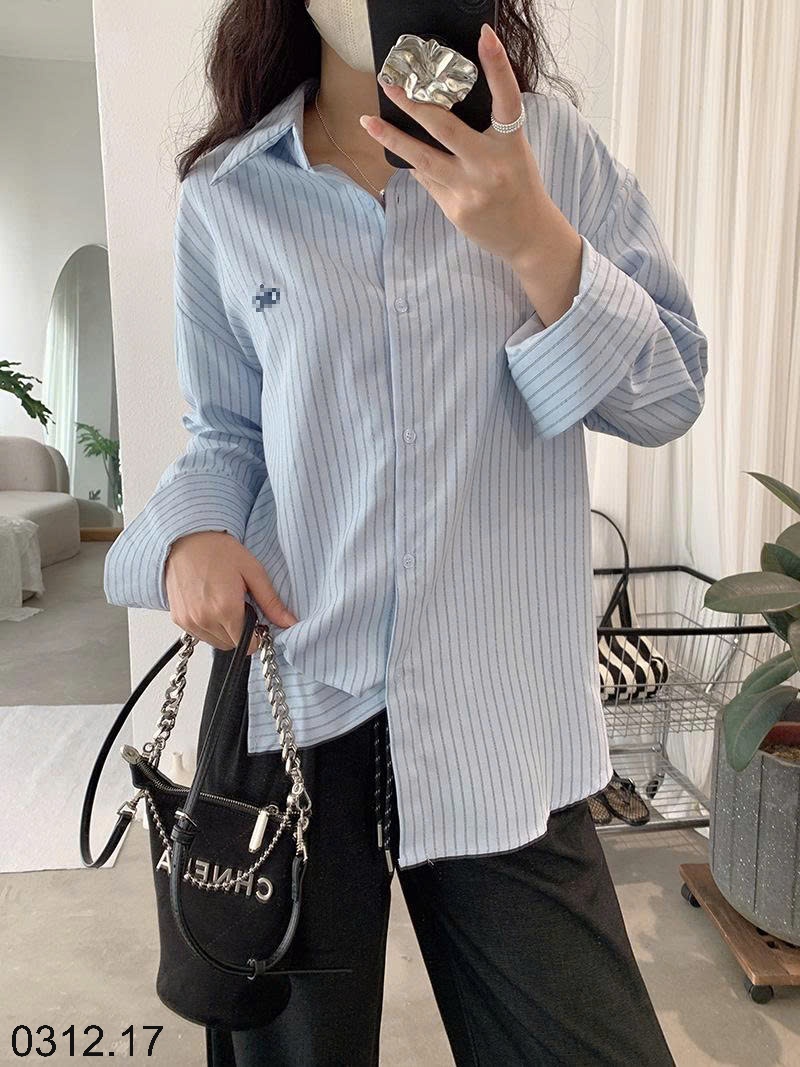 25HA0312.17 - ÁO SƠ MI KẺ CHO NỮ