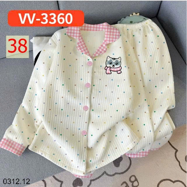 25HA0312.12 - BỘ PIZAMA MẶC NHÀ DÀY DẶN MÙA ĐÔNG