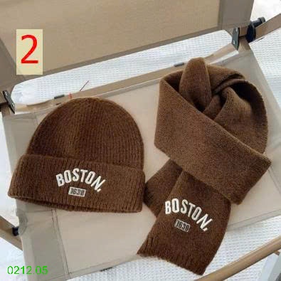25HA0212.05 - SET KHĂN VÀ MŨ LEN BOSTON CHO BÉ