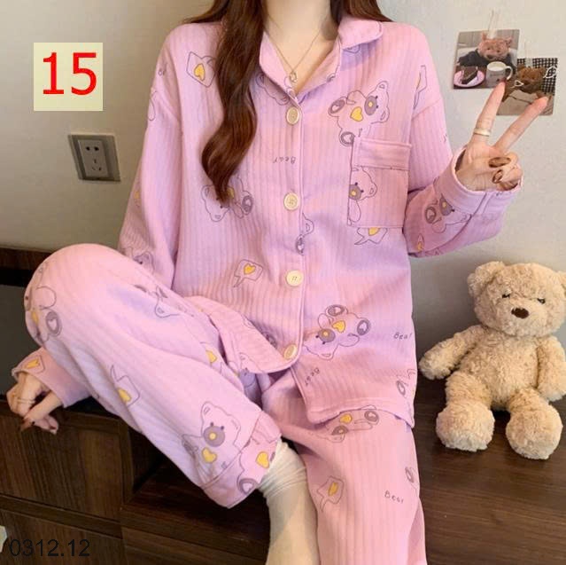 25HA0312.12 - BỘ PIZAMA MẶC NHÀ DÀY DẶN MÙA ĐÔNG