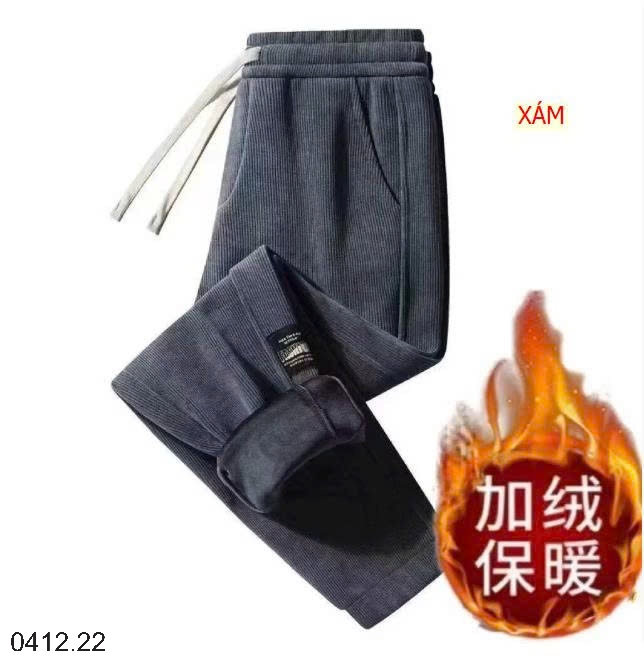 25HA0412.22 - QUẦN NHUNG TĂM LÓT LÔNG NAM BO ỐNG