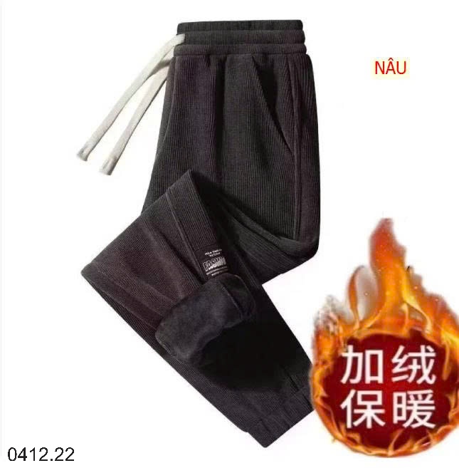 25HA0412.22 - QUẦN NHUNG TĂM LÓT LÔNG NAM BO ỐNG