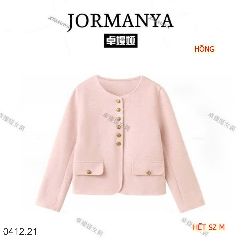 25HA0412.21 - ÁO DẠ JORMANYA FULL TÚI MÓC