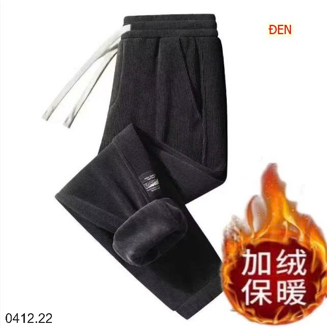 25HA0412.22 - QUẦN NHUNG TĂM LÓT LÔNG NAM BO ỐNG