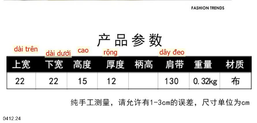 25HA0412.24 - TÚI ĐEO CHÉO HÌNH GẤU BAOBAO